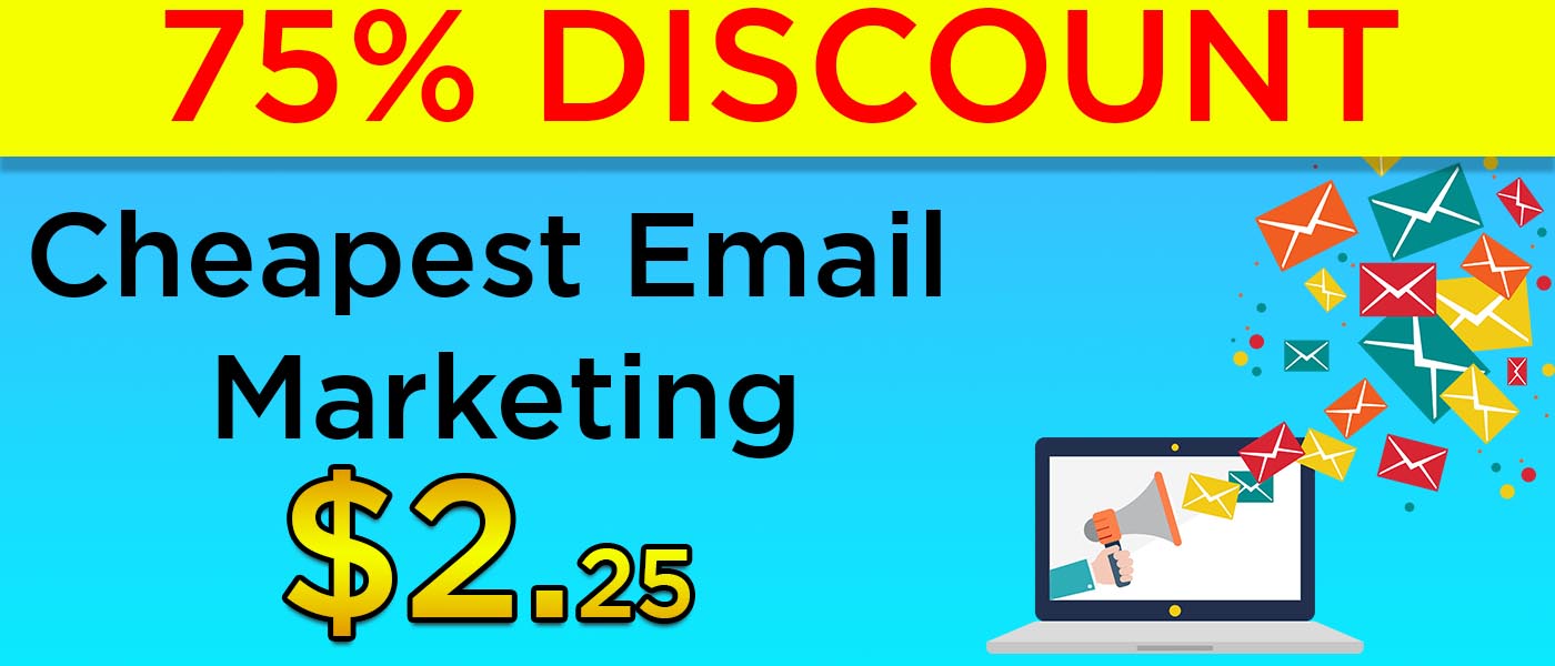 75% discount emails marketing service
