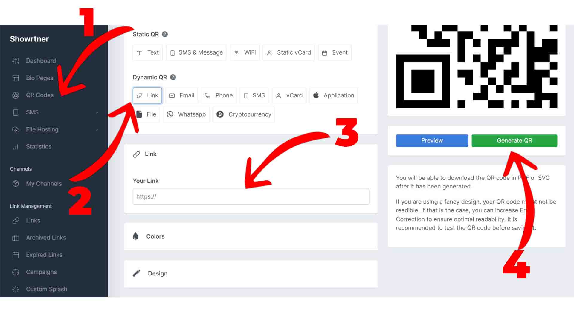 how to create a round qr code for facebook and social media channels
